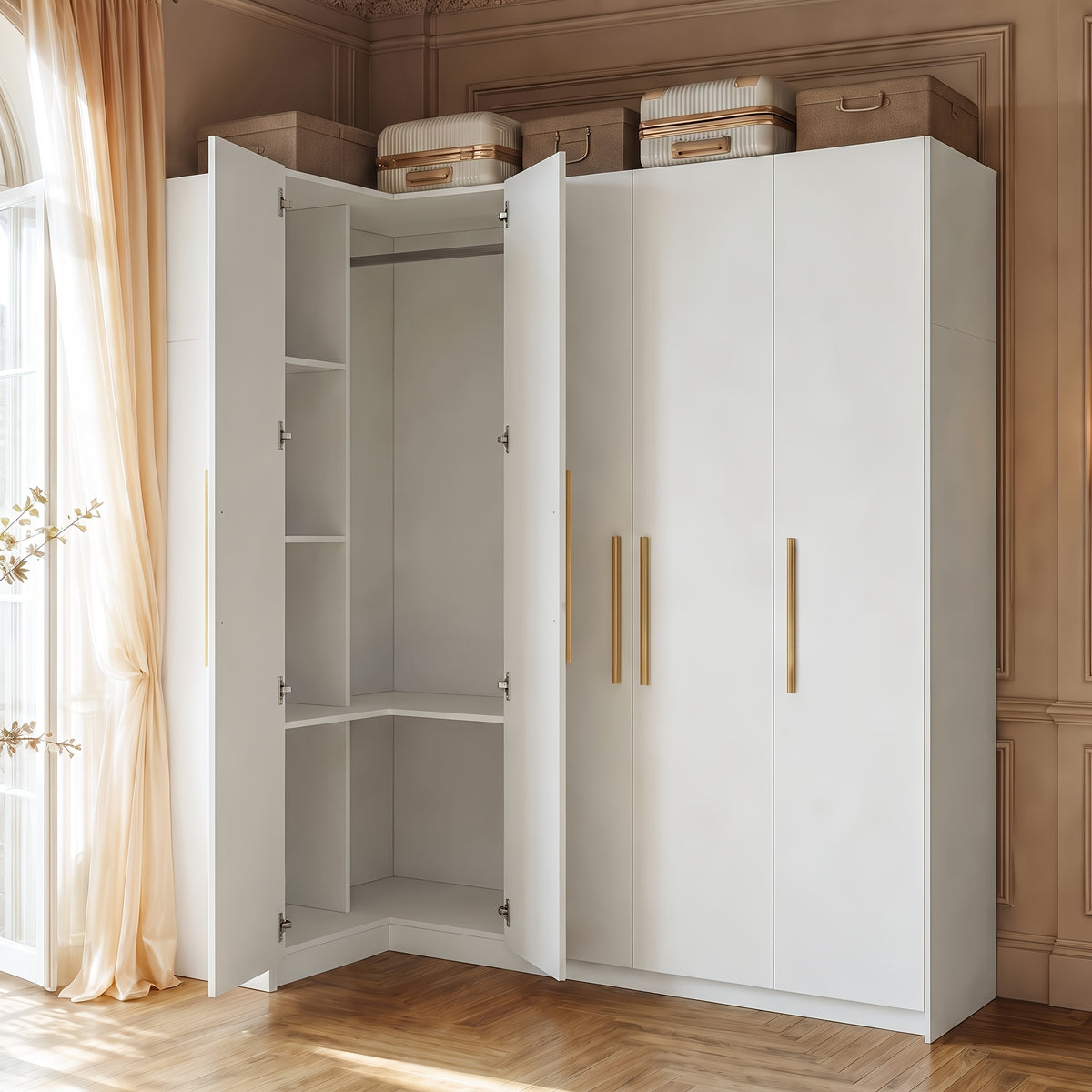 modern corner wardrobe   closet storage cabinet