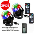 2pcs qwsxde remote   projection light rgb disco