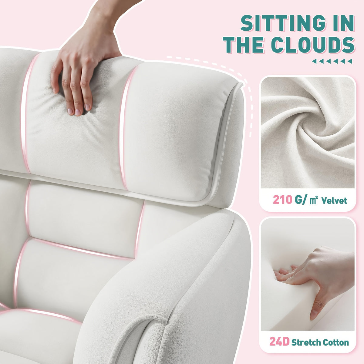 vanity chair   material   back modern
