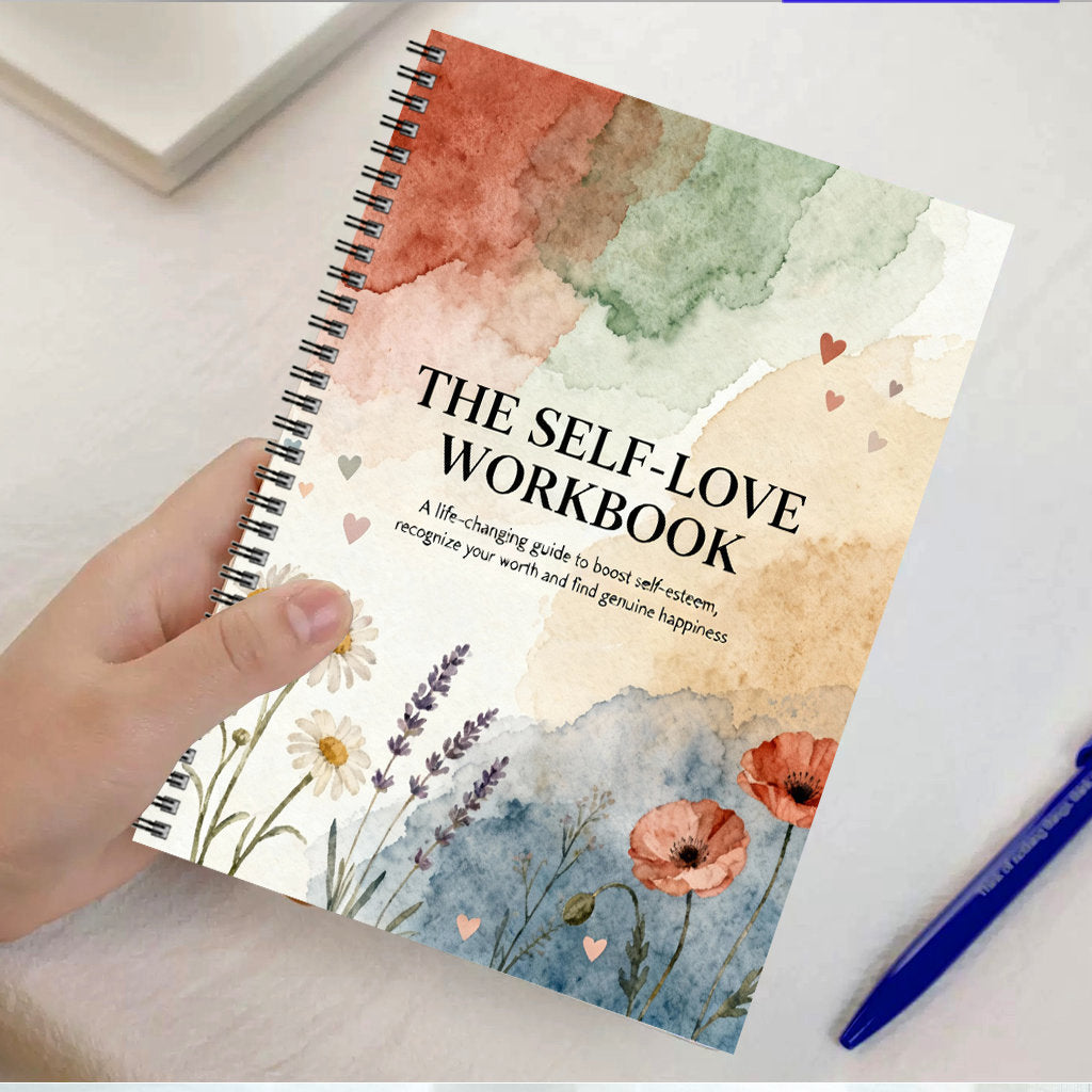watercolor   heart cover self care workbook 70