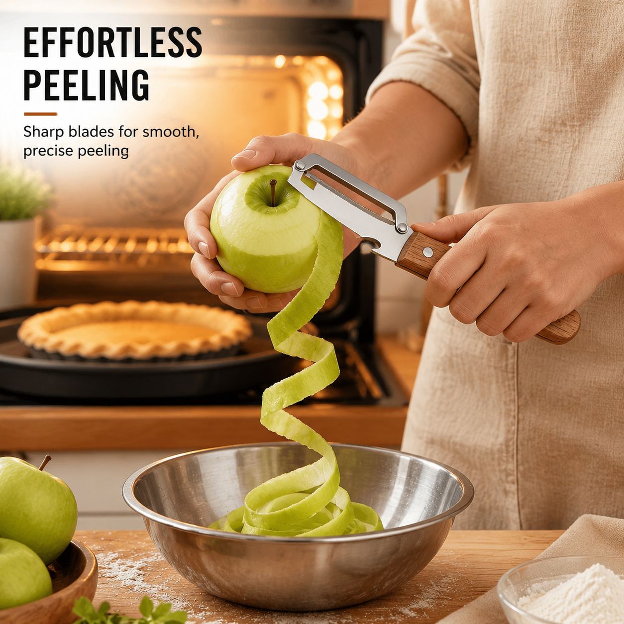 2pcs heavy duty stainless steel peeler slicer set featuring