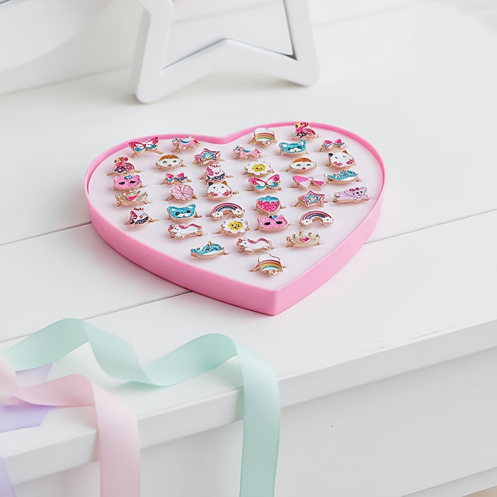 10pcs set girls alloy drip oil animal cartoon style