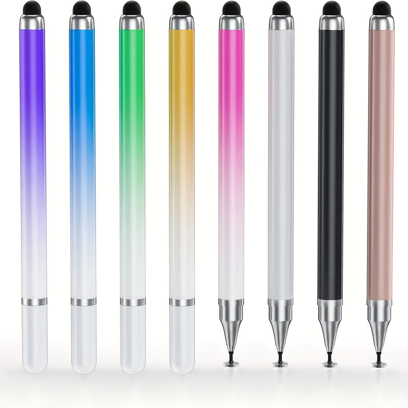 4pcs macaron gradient color capacitive stylus pen 2 in 1