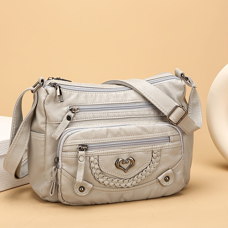 multi compartment tote bag soft texture stylish