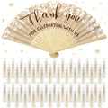 50pcs decorative folding fans wedding foldable hand fans