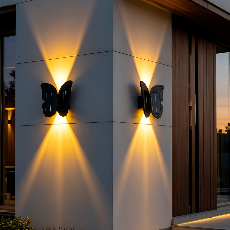 shaped outdoor solar wall light waterproof