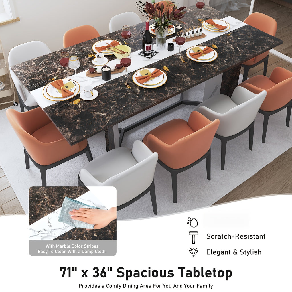71 rectangle modern dining table office   room