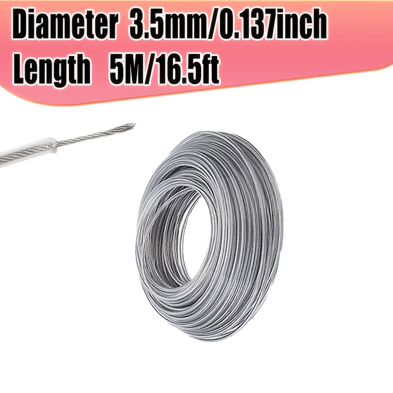 16 4ft steel wire nylon   in thicknesses 2 0