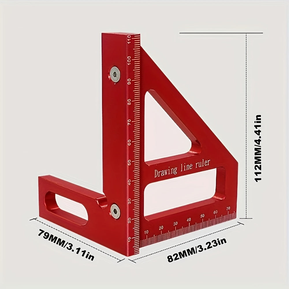 aluminum alloy woodworking square protractor 45 90 degree