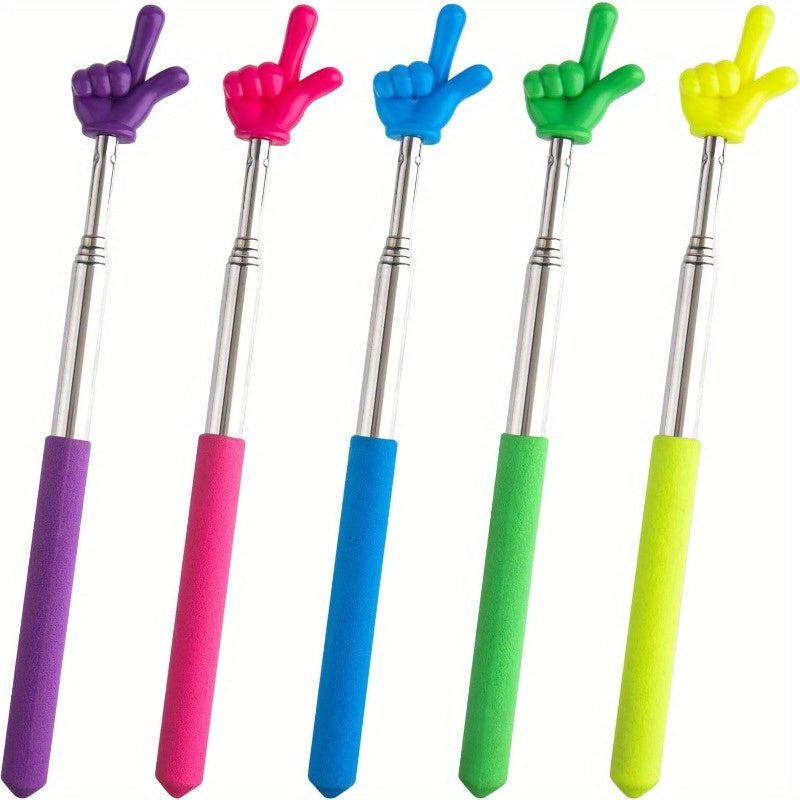 5pcs random color retractable teacher pointer ergonomic grip