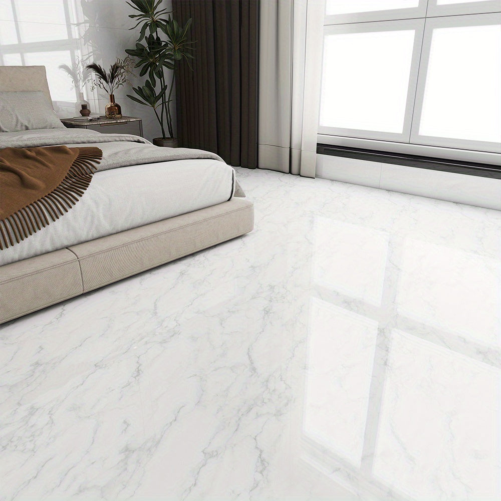 20 40 pack glossy marble floor stickers wall tiles self