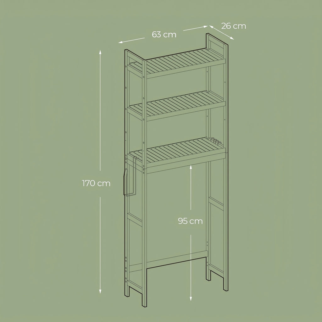 shelf unit toilet bathroom organizer