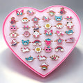 10pcs set girls alloy drip oil animal cartoon style