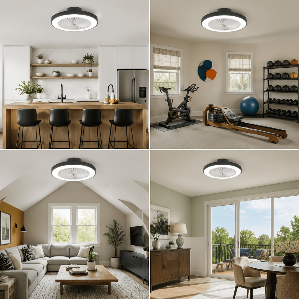enclosed ceiling fan light remote   low profile flush