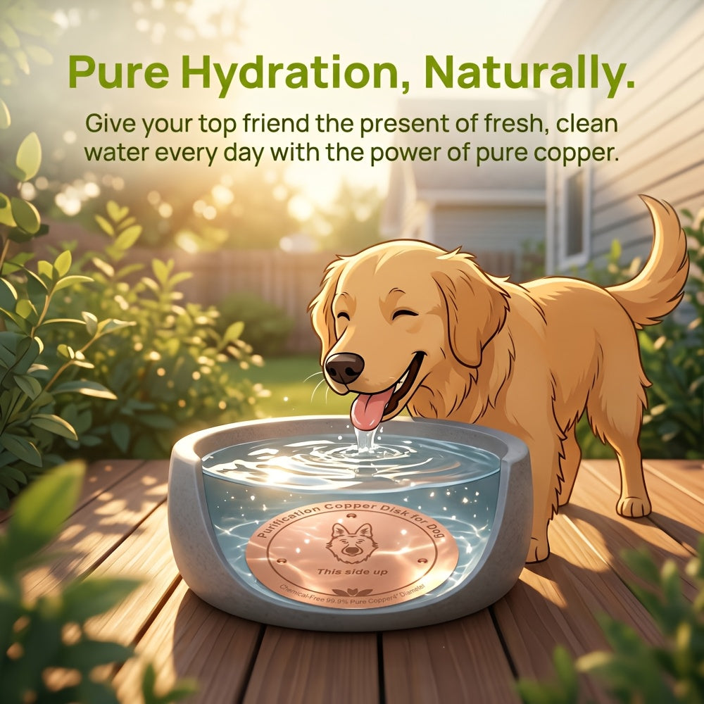 copper pet water filter bowl featuring