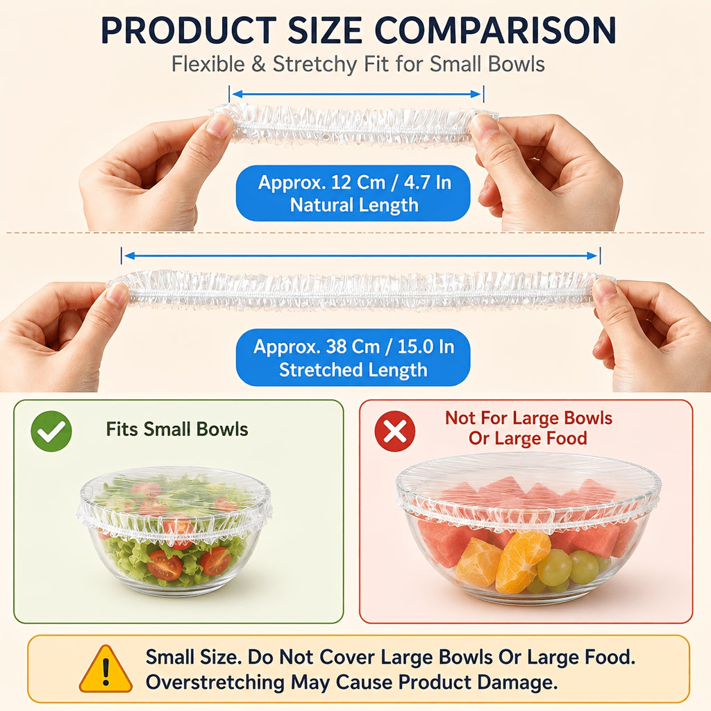 200pcs reusable elastic food covers made durable food grade