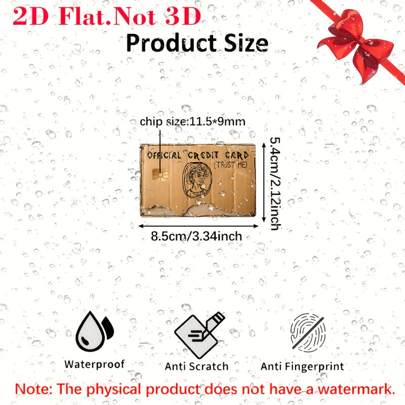 funny weird cardboard     sticker bank cards