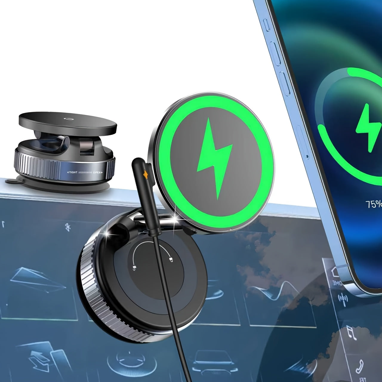 wireless car charger 15w magnetic fast charging car phone