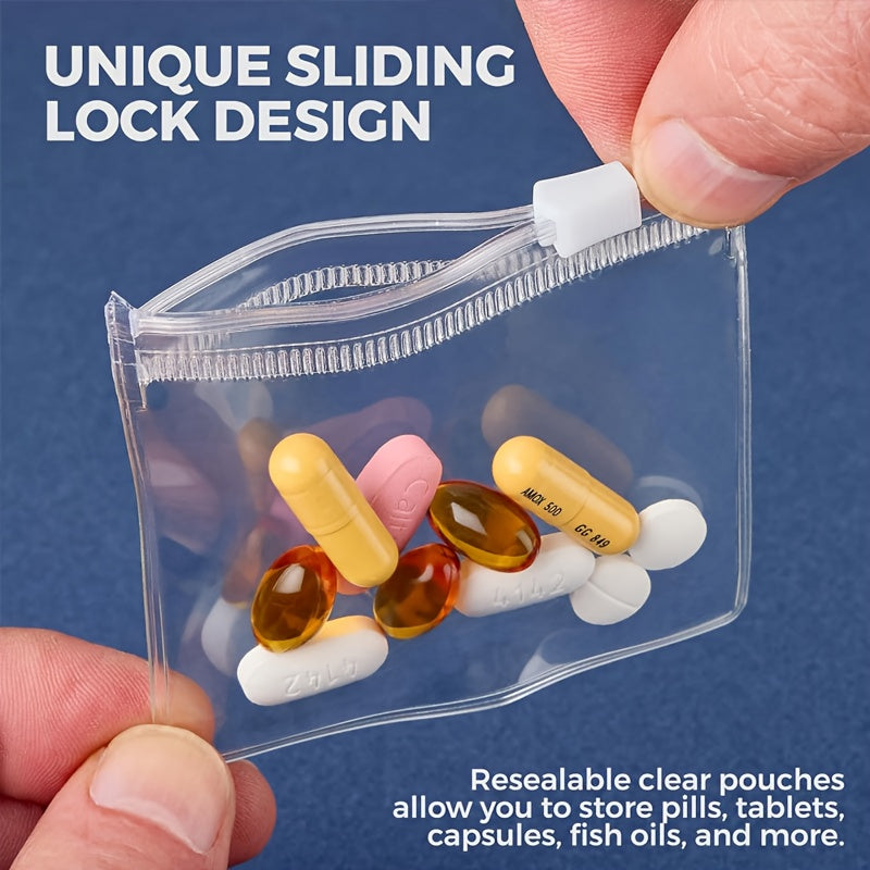 27 14 7 5pcs reusable zipper pill bag set self seal