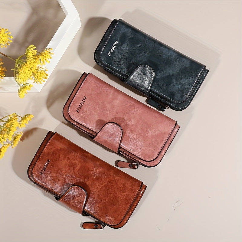 vintage wallet multiple zippered compartments credit card