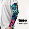 a pair stylish floral arm tattoo sleeves men women featuring