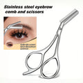 stainless steel   eyebrow scissors built in brow