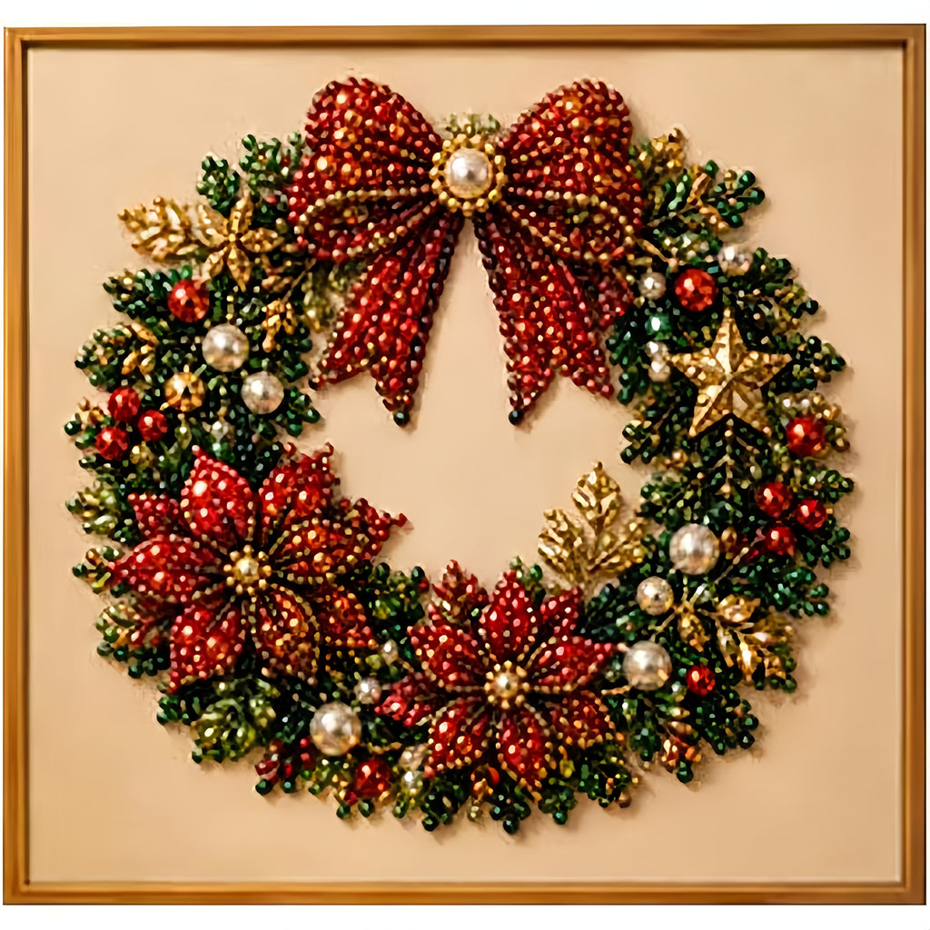 christmas colored pearl diamond painting suitable