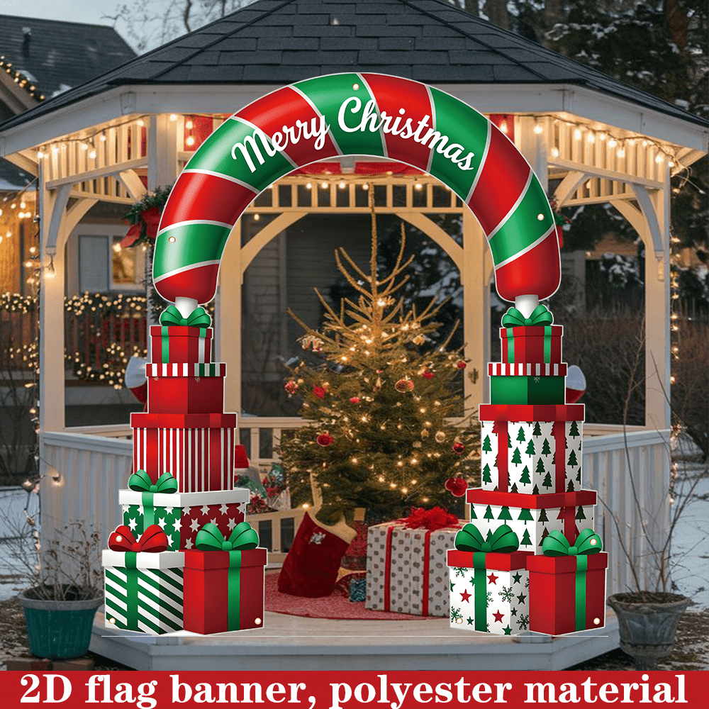 2d flat 2d door banner 2d flat single panel large christmas