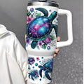 set 2 creative sea turtle pattern detachable cup stickers