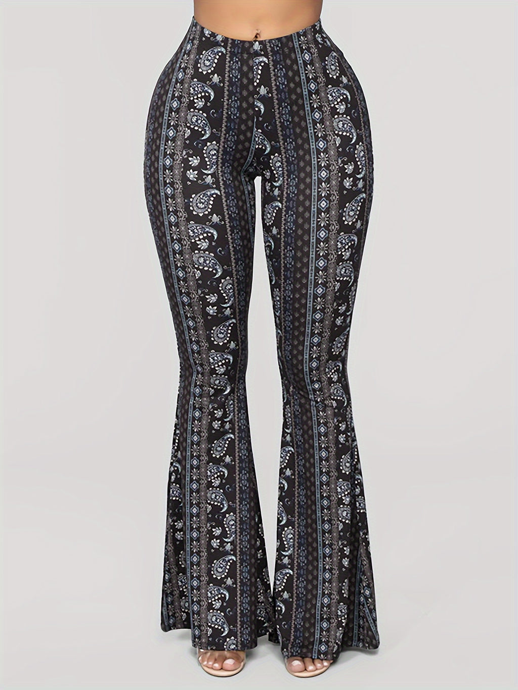 paisley   casual flared pants   high waisted taboo