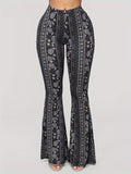 paisley   casual flared pants   high waisted taboo