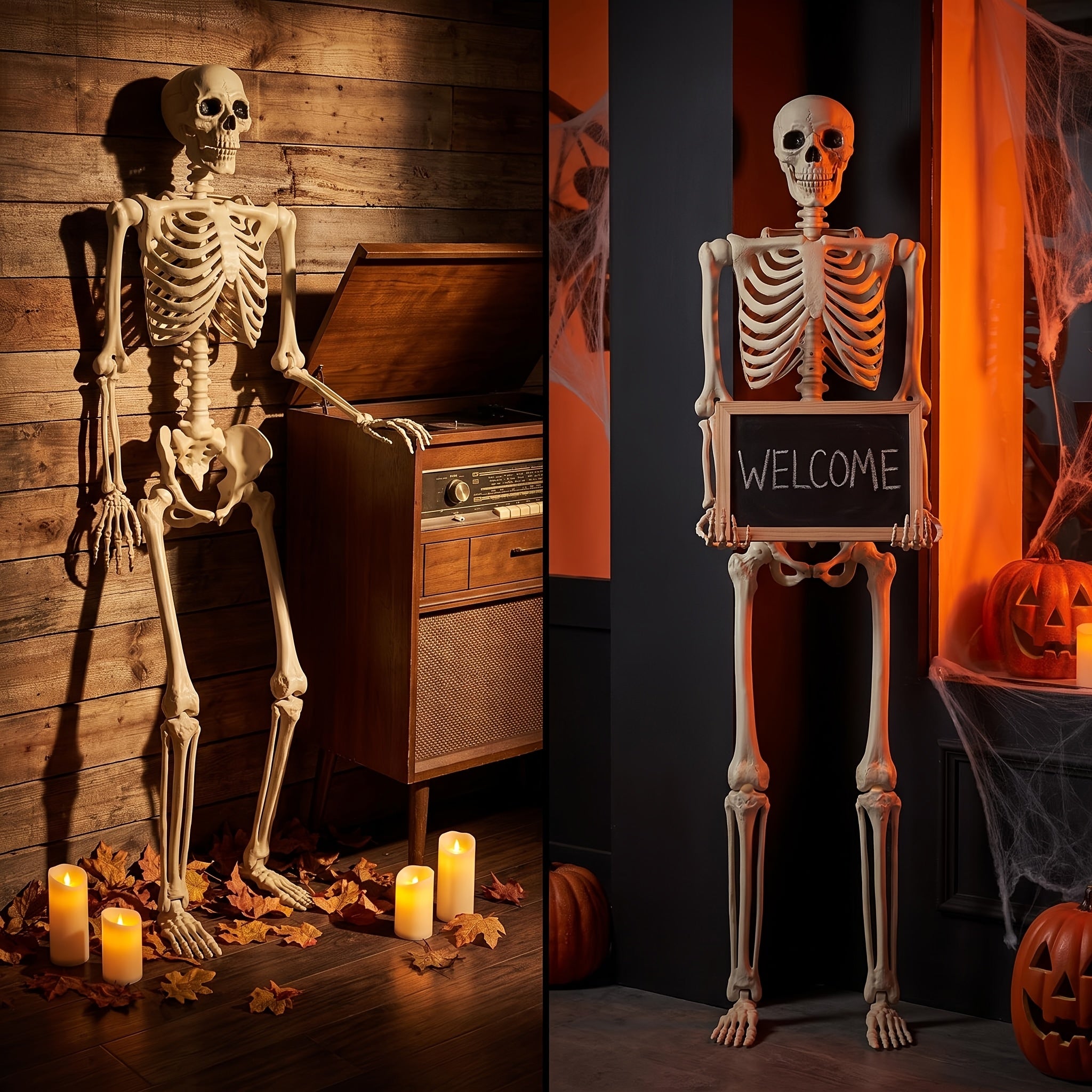 realistic outdoor wall mounted skeleton statue