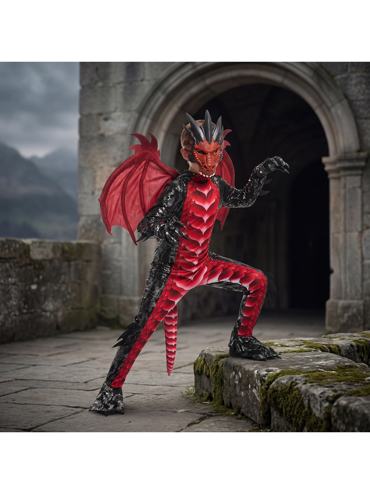 halloween kid dragon costume boys dragon wings tail