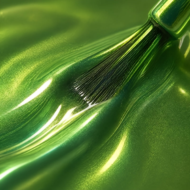 metallic mirror chrome green nail polish burnt   high