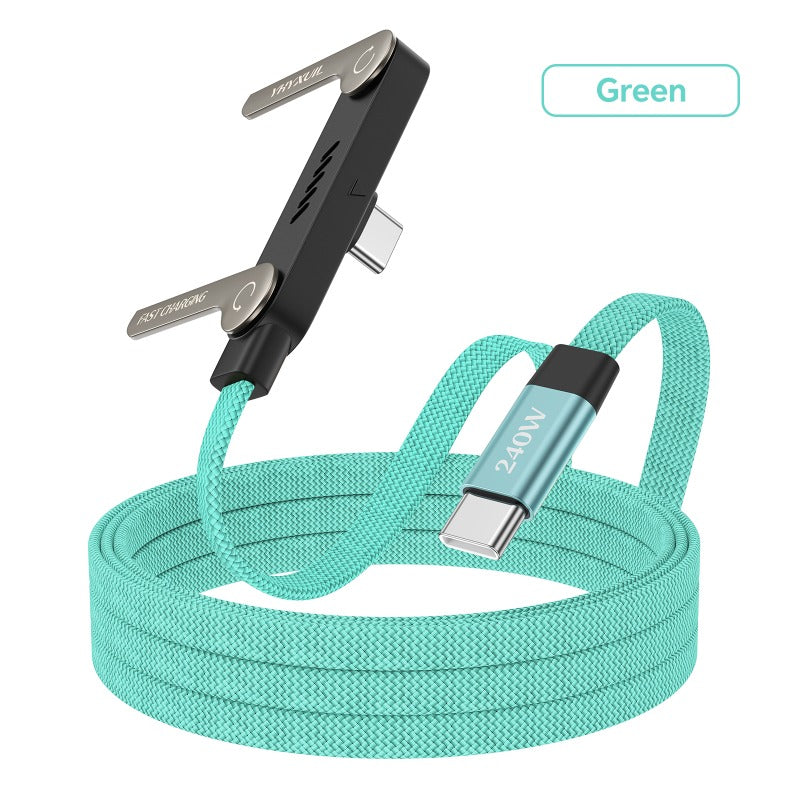 240w fast charging folding data cable built in bracket type