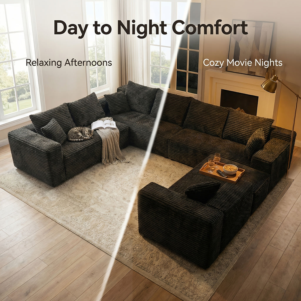 210 inch large u shaped modular sectional sofa suitable