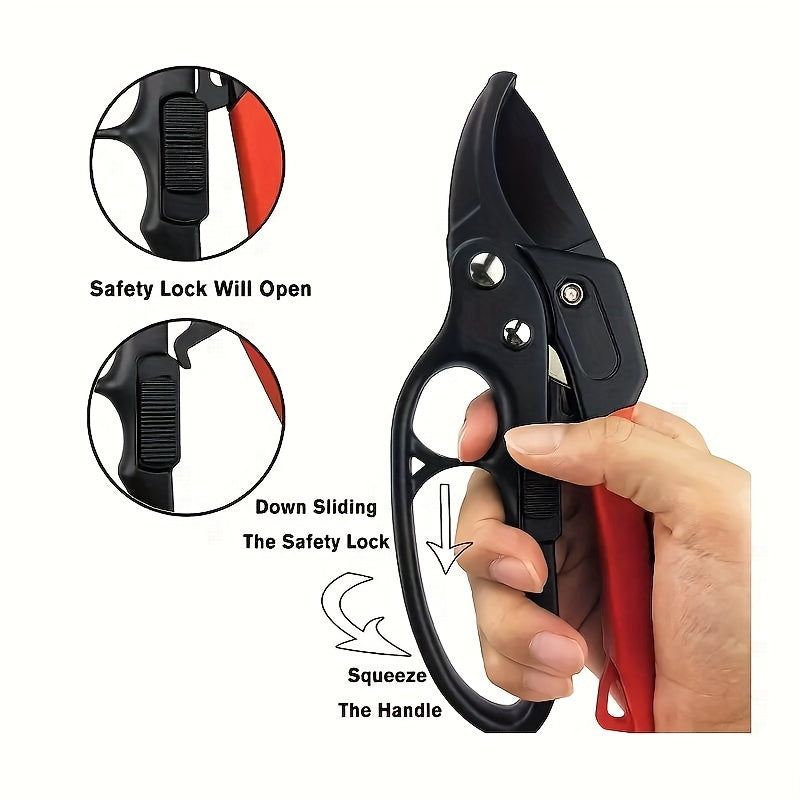 1pc professional ratchet anvil pruning shears segmented
