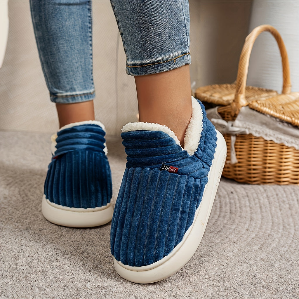fashionable   warm fleece lined slippers casual