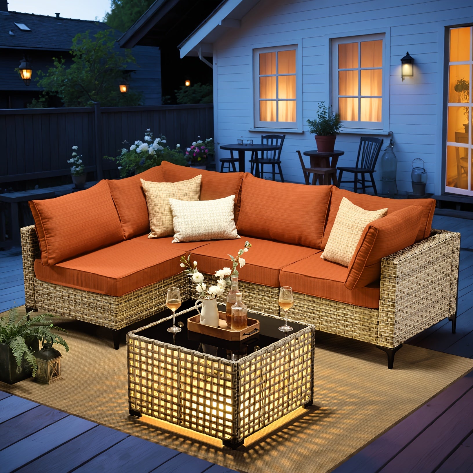 2 3 5 8 10pcs deep seat outdoor patio furniture set outside