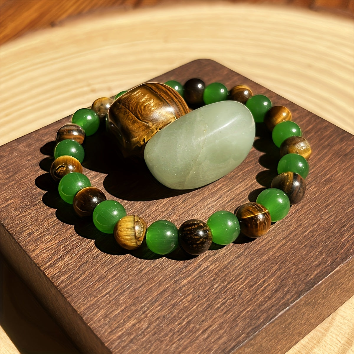 natural   tigers eye stone bracelet handmade bohemian