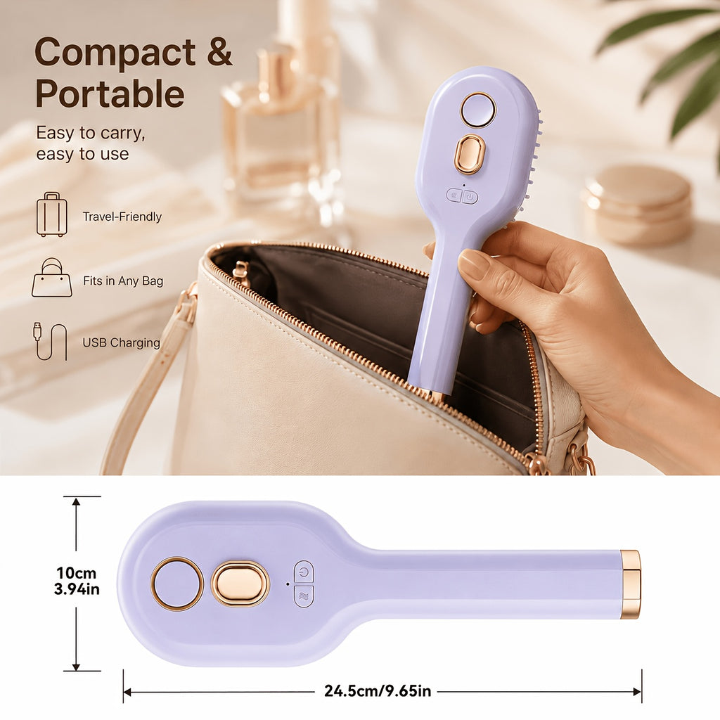 portable usb rechargeable electric scalp massager comb