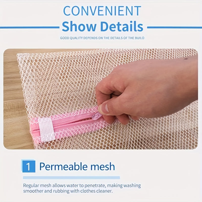 2pcs laundry bag set thick mesh storage bag protective