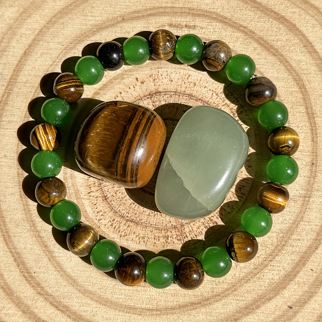 natural   tigers eye stone bracelet handmade bohemian