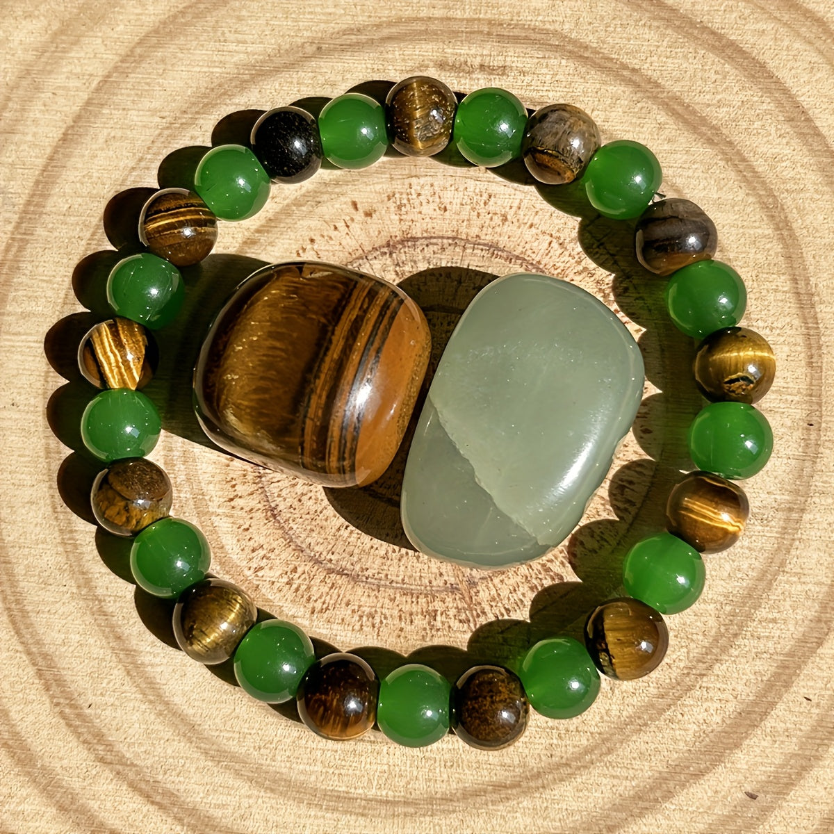natural   tigers eye stone bracelet handmade bohemian