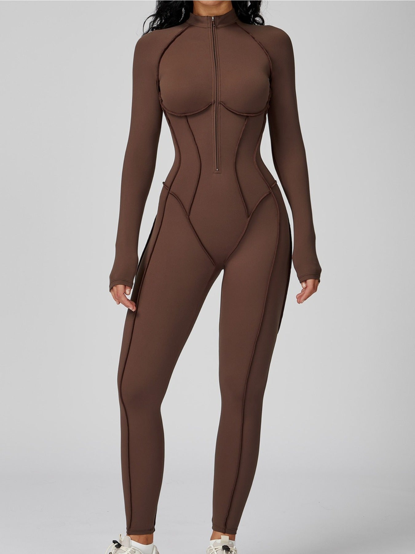 halloween party must womens unitard color block stand collar