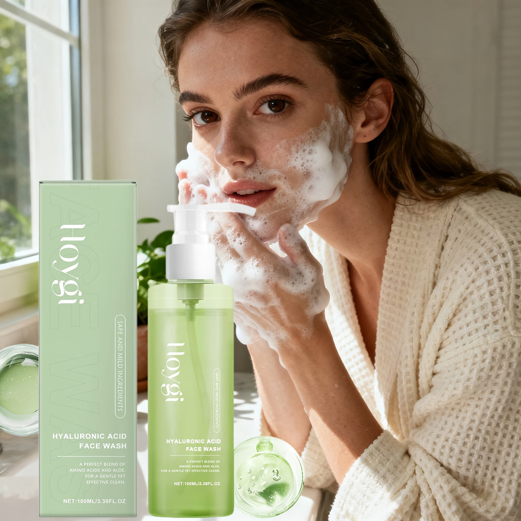 gentle hyaluronic acid cleansing gel aloe oat ingredients