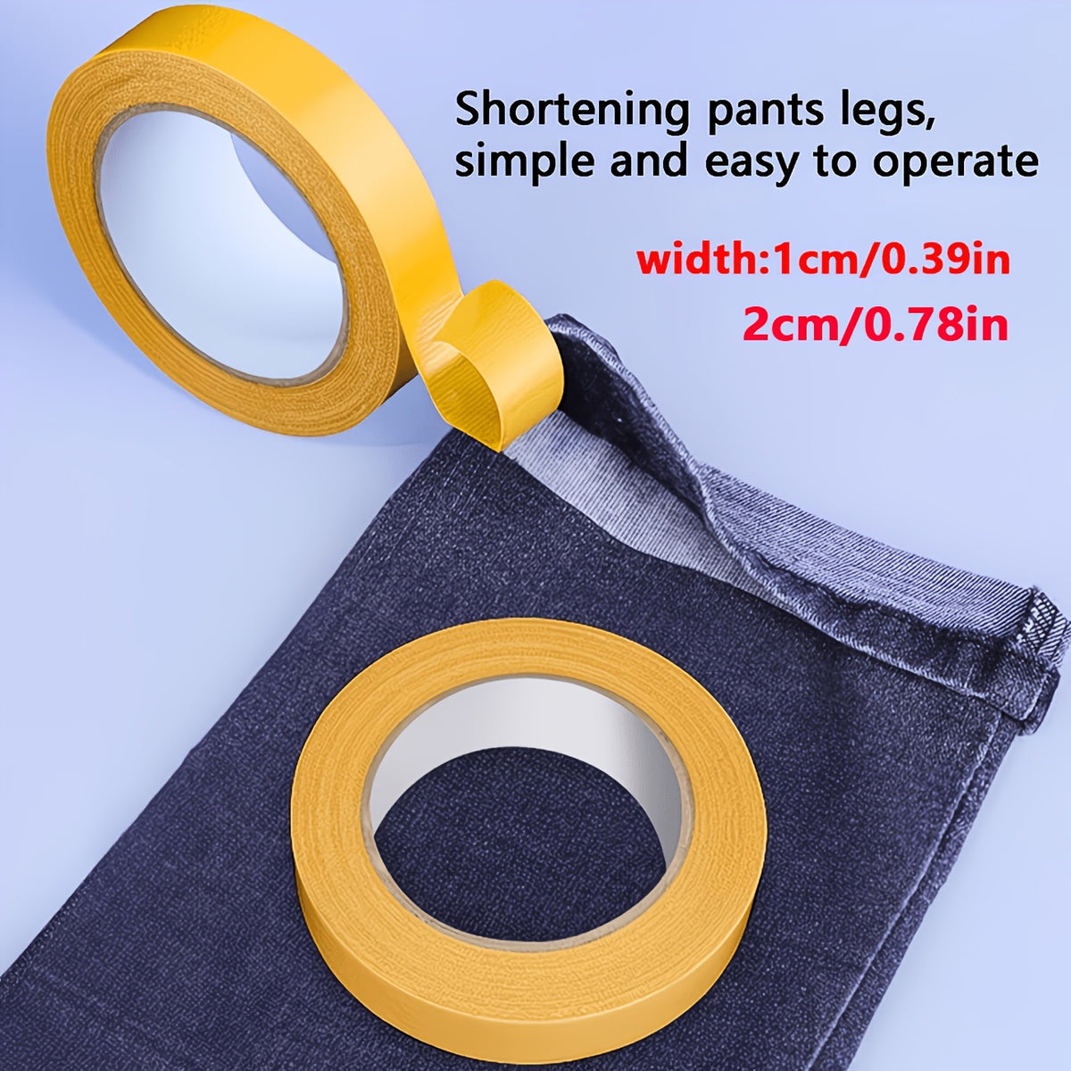 2 rolls 550cm no sew fabric tape   clothing tape
