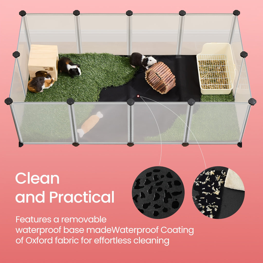 20 panels guinea pig playpen removable oxford fabric mat