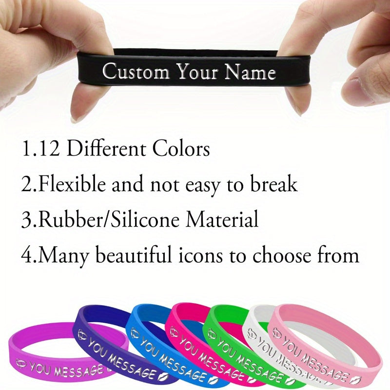 gift 77pcs custom silicone bracelets   supplies