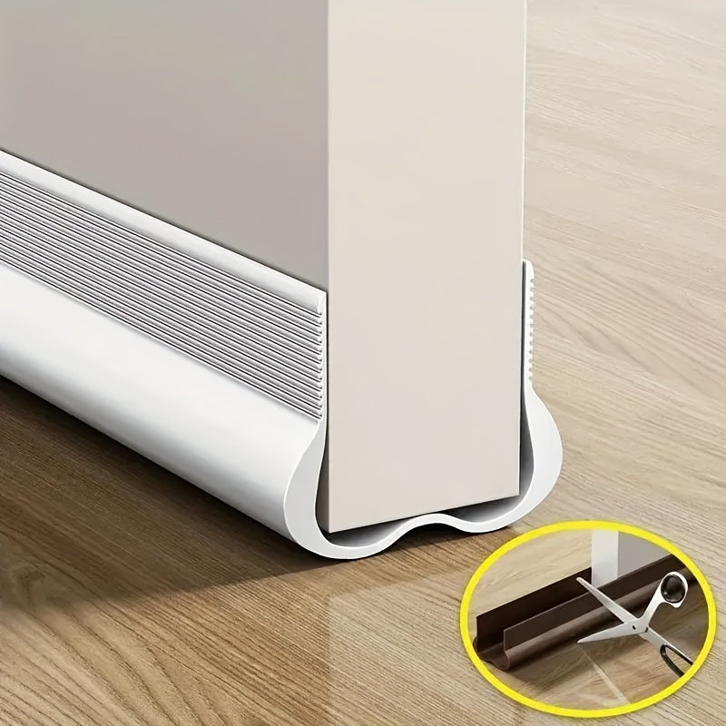 1pc adjustable soft rubber door draft stopper windproof